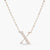 Letter X Alphabet White-Gold Plated Silver Necklace