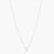 Letter X Alphabet White-Gold Plated Silver Necklace