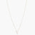 Letter Q Alphabet White-Gold Plated Silver Necklace