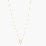 Letter Q Alphabet Gold Plated Silver Necklace