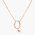 Letter Q Alphabet Rose-Gold Plated Silver Necklace