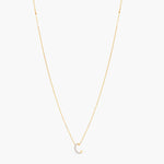 Letter C Alphabet Gold Plated Silver Necklace