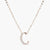 Letter C  Alphabet White-Gold Plated Silver Necklace