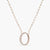 Letter O Alphabet White-Gold Plated Silver Necklace