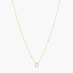Letter O Alphabet Gold Plated Silver Necklace