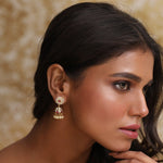 Earrings Gool Kempu Jadau Silver Jhumka Earrings