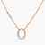 Letter O Alphabet Rose-Gold Plated Silver Necklace