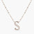 Letter S Alphabet White-Gold Plated Silver Necklace