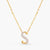 Letter S Alphabet Gold Plated Silver Necklace