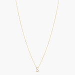 Letter S Alphabet Gold Plated Silver Necklace