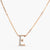 Letter E Alphabet Rose-Gold Plated Silver Necklace