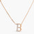 Letter B Alphabet Rose-Gold Plated Silver Necklace