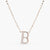 Letter B Alphabet White-Gold Plated Silver Necklace