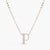 Letter P Alphabet White-Gold Plated Silver Necklace