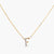 Letter F Alphabet Gold Plated Silver Necklace