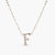 Letter F Alphabet White-Gold Plated Silver Necklace