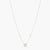 Letter M Alphabet White-Gold Plated Silver Necklace