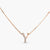 Letter Y Alphabet Rose-Gold Plated Silver Necklace