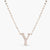 Letter Y Alphabet White-Gold Plated Silver Necklace