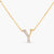 Letter Y Alphabet Gold Plated Silver Necklace