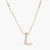 Letter L Alphabet White-Gold Plated Silver Necklace