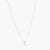 Letter L Alphabet White-Gold Plated Silver Necklace