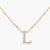 Letter L Alphabet Gold Plated Silver Necklace