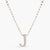 Letter J Alphabet White-Gold Plated Silver Necklace