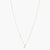 Letter J Alphabet White-Gold Plated Silver Necklace