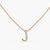 Letter J Alphabet Rose-Gold Plated Silver Necklace