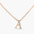 Letter S Alphabet Rose-Gold Plated Silver Necklace
