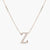 Letter Z Alphabet White-Gold Plated Silver Necklace