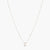 Letter Z Alphabet White-Gold Plated Silver Necklace