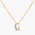 Letter G Alphabet Gold Plated Silver Necklace