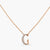 Letter G Alphabet Rose-Gold Plated Silver Necklace