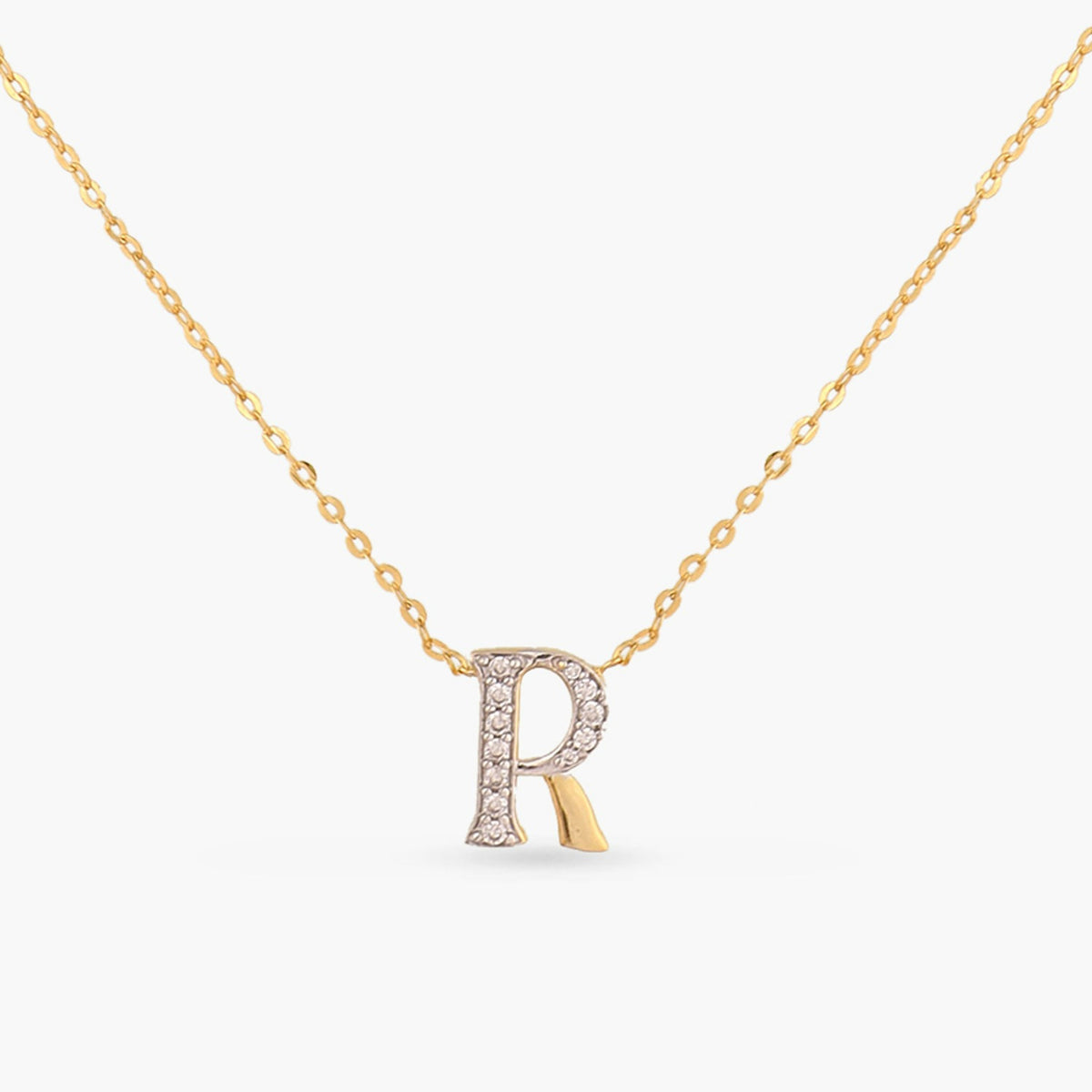 Charm pendant letter E with white stones gold plated