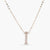 Letter I Alphabet White-Gold Plated Silver Necklace