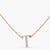 Letter T Alphabet Rose-Gold Plated Silver Necklace