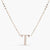 Letter T Alphabet White-Gold Plated Silver Necklace