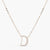 Letter D Alphabet White-Gold Plated Silver Necklace