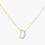 Letter D Alphabet Gold Plated Silver Necklace