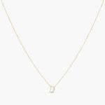 Letter D Alphabet Gold Plated Silver Necklace