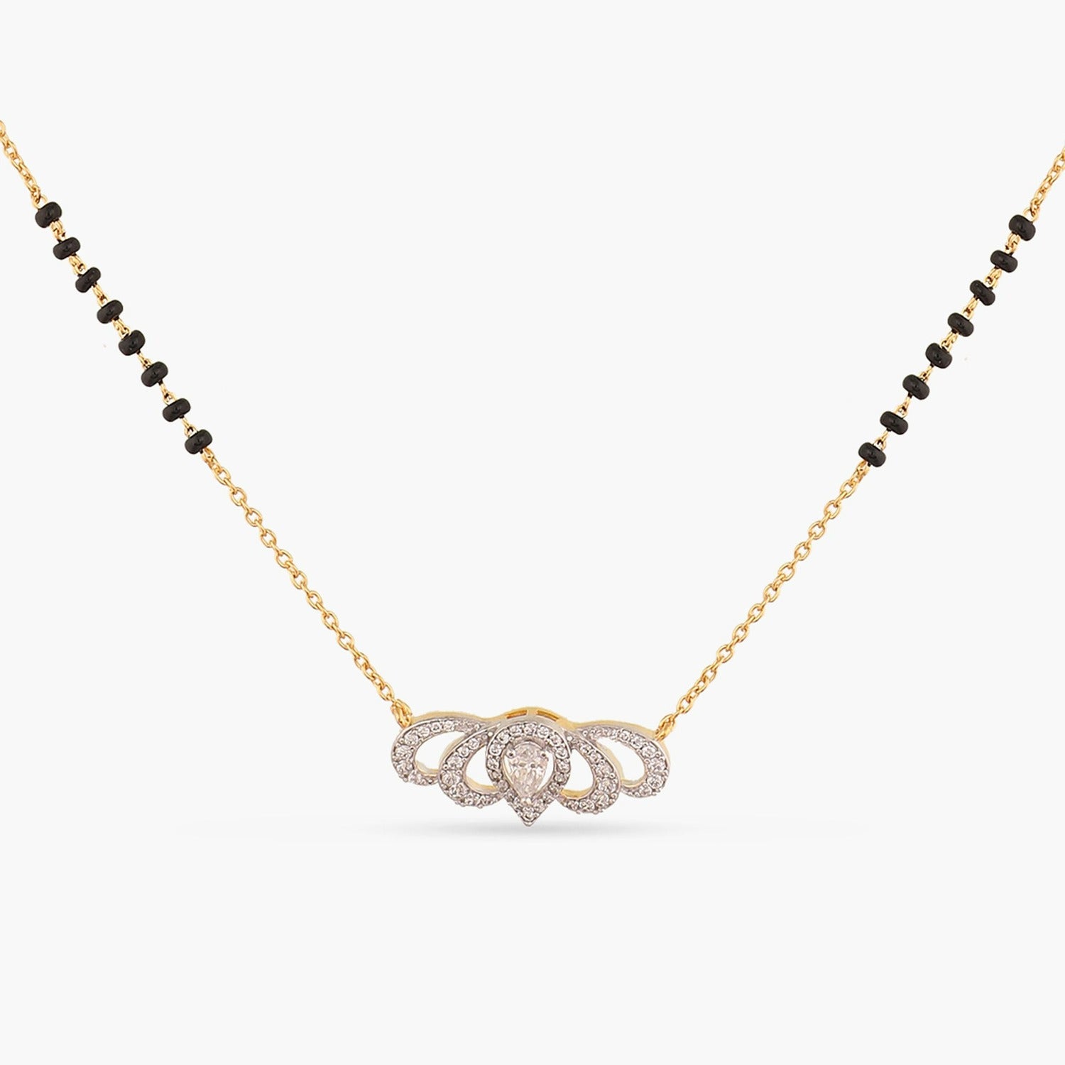 Necklaces Dhuni CZ Silver Mangalsutra