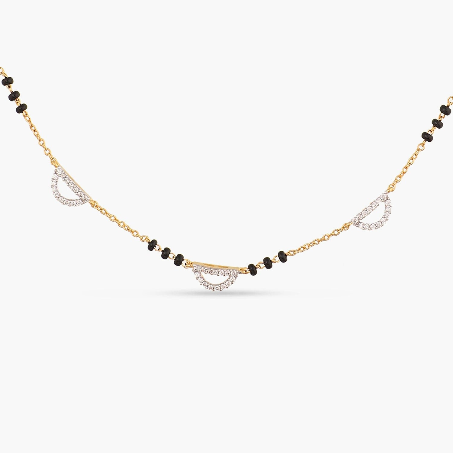 Necklaces Myra CZ Silver Mangalsutra