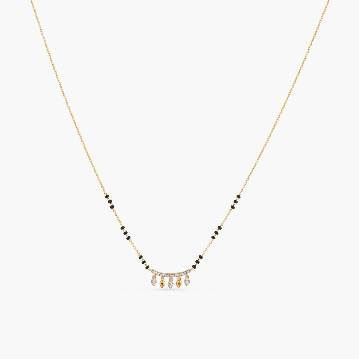 Arka CZ Silver Mangalsutra  