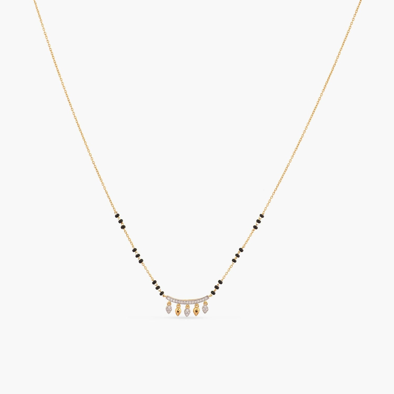 Arka CZ Silver Mangalsutra  