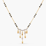 Necklaces Dazzle Drops CZ Silver Mangalsutra