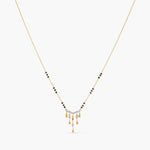 Necklaces Dazzle Drops CZ Silver Mangalsutra