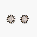 Earrings Floral CZ Silver Mangalsutra Stud Earrings