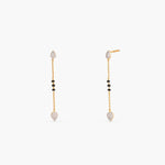 Dazzle CZ Silver Mangalsutra Drop Earrings